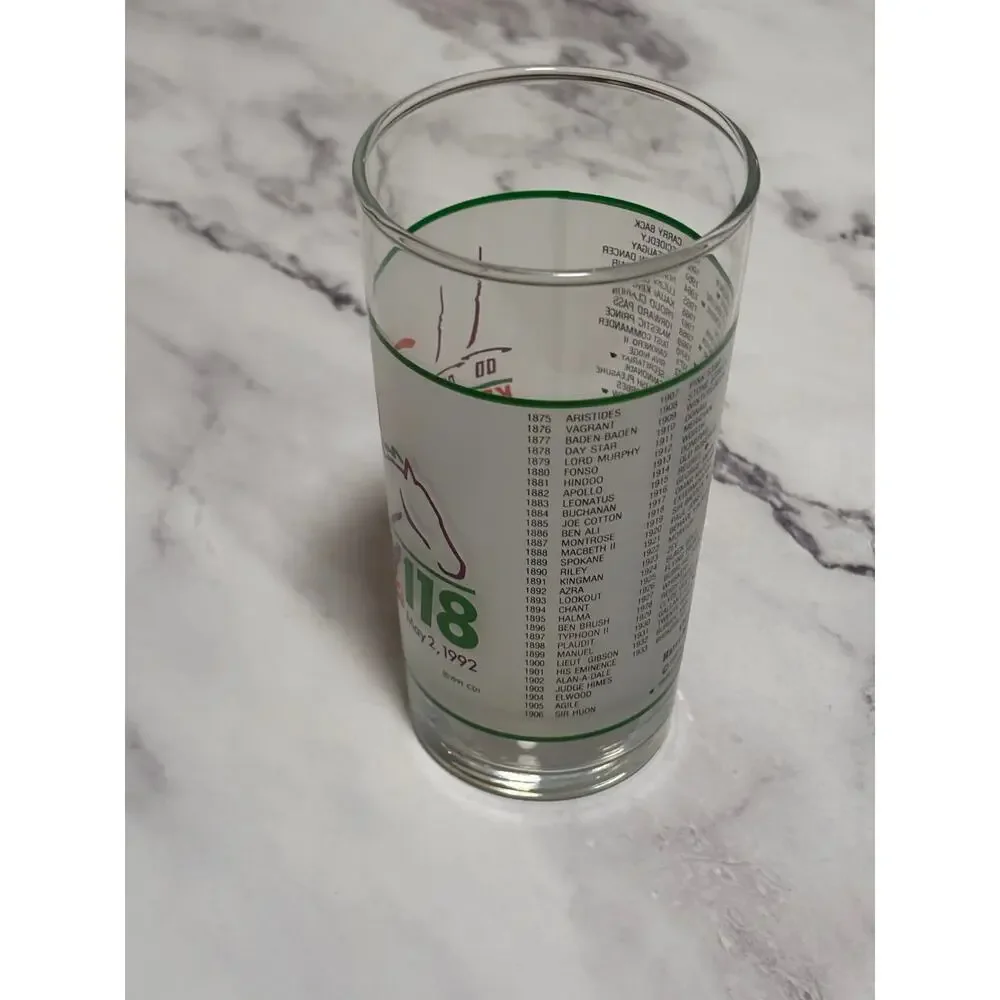 1992 Kentucky Derby Official 118 Churchill Downs Vintage Julep Glass Louisville